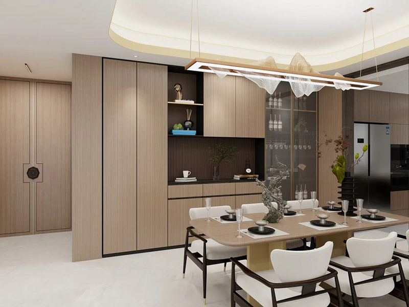 新中式别墅客餐厅